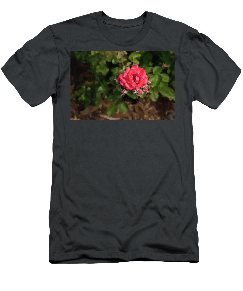 04 2026 5 Coral Drift Rose in Didgital Painting M K Miller T-Shirt