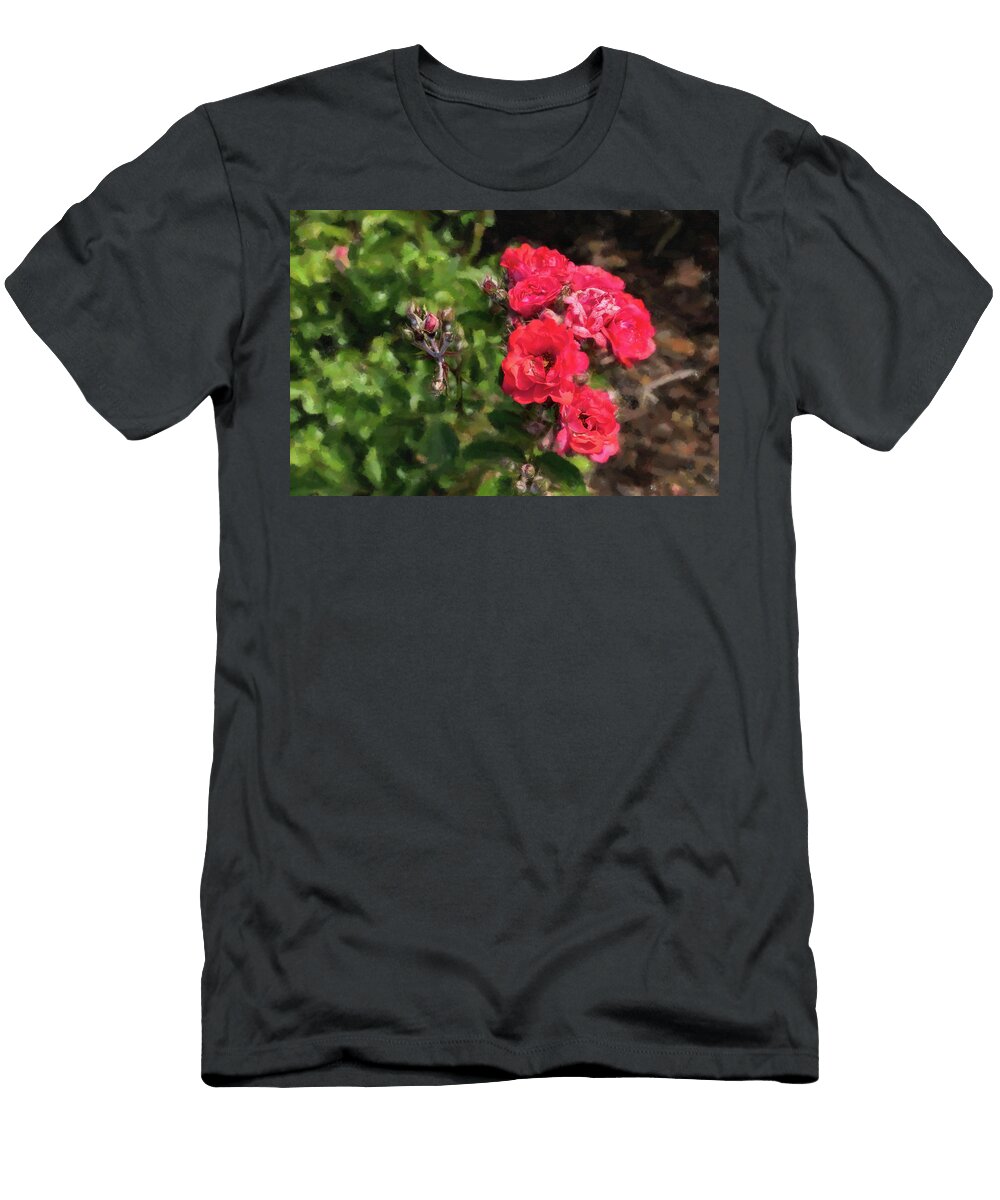 06 2026 5 Coral Drift Rose in Didgital Painting M K Miller T-Shirt