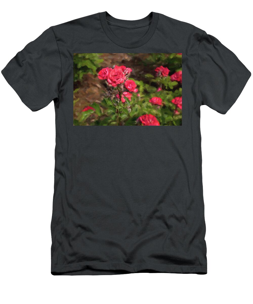 07 2026 5 Coral Drift Rose in Didgital Painting M K Miller T-Shirt