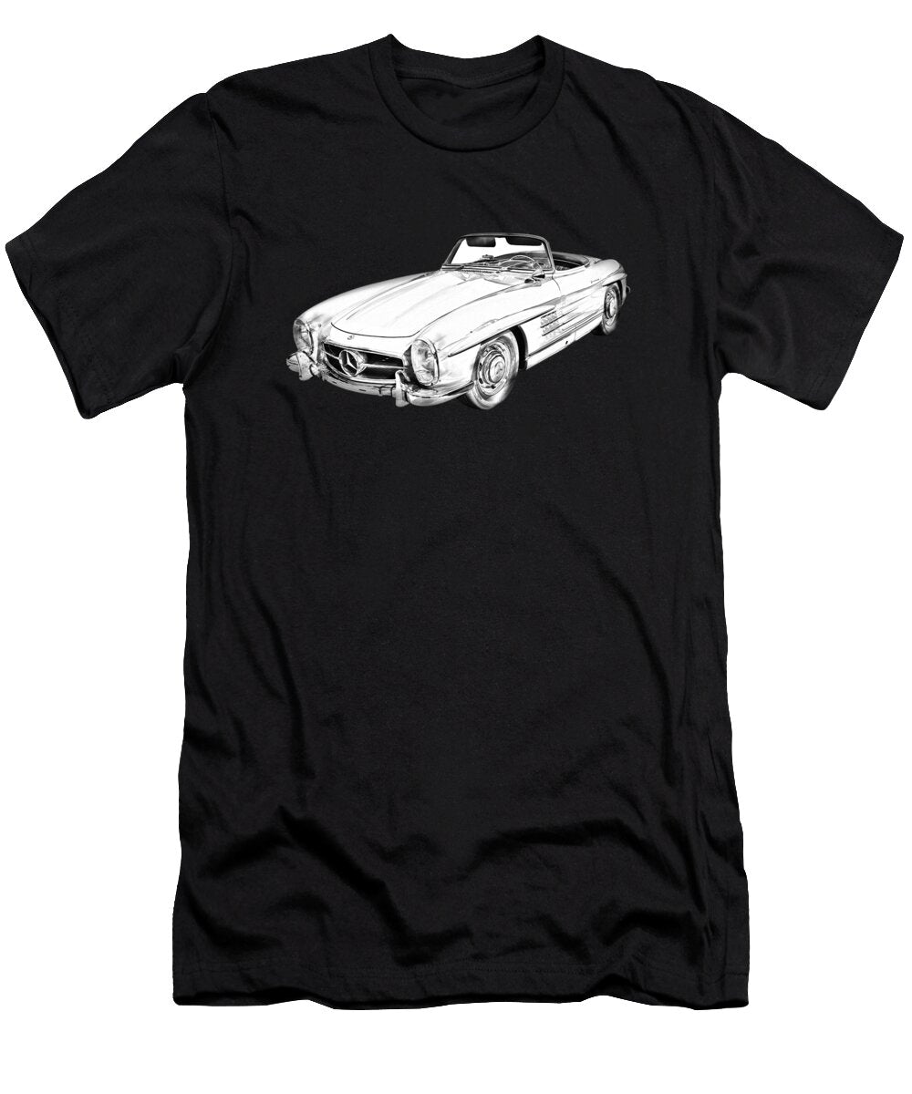 1 Mercedes Benz 300 Sl Convertible Illustration Keith Webber Jr T-Shirt