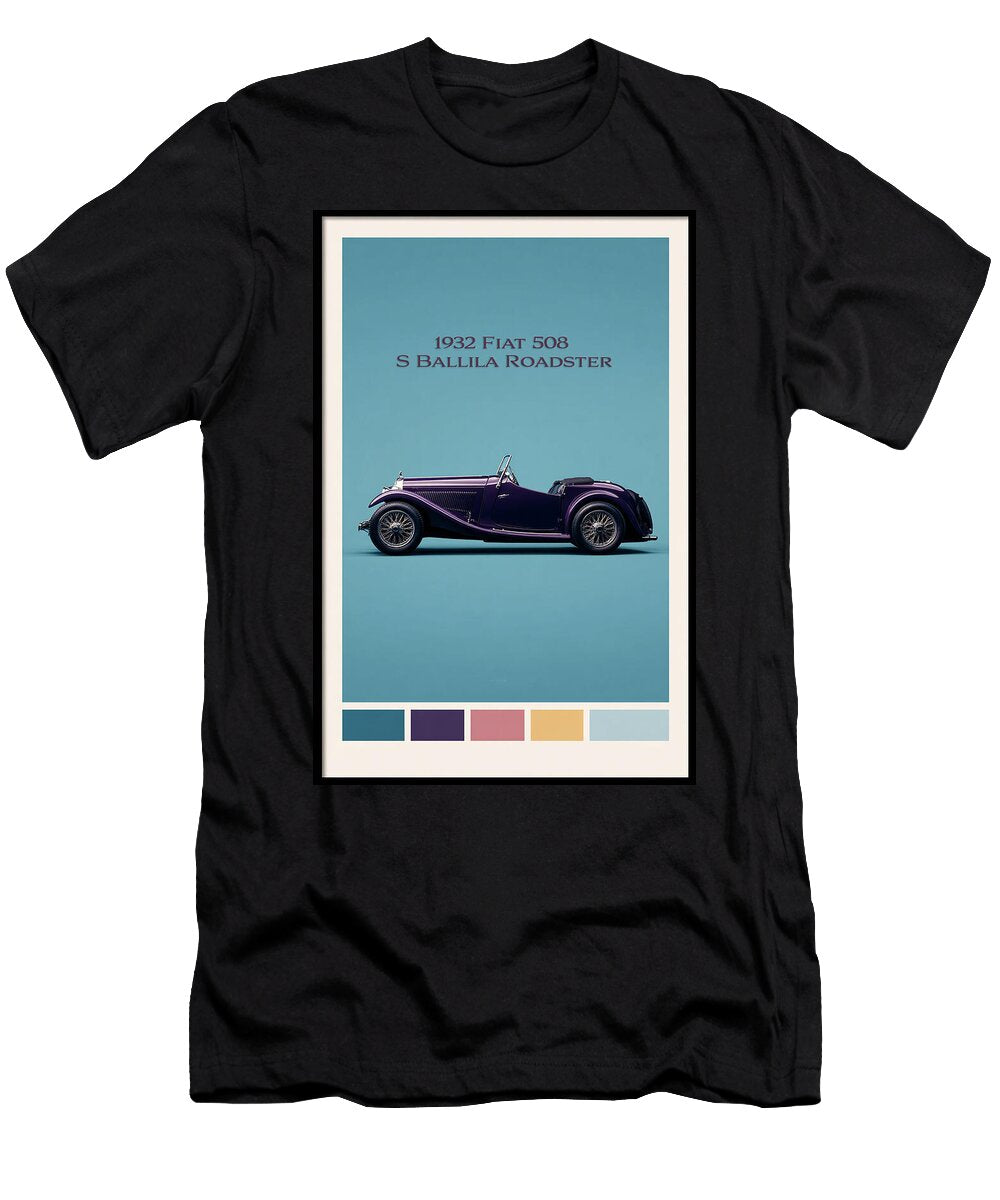 1 1932 Fiat 508 S Ballila Roadster Kevin Walker and Pixel Reverie T-Shirt