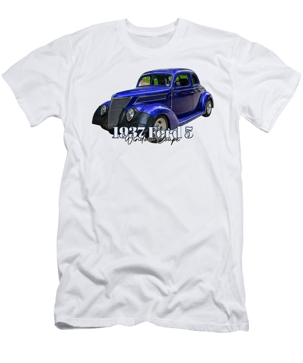 1 1937 Ford 5 Window Coupe Gestalt Imagery T-Shirt