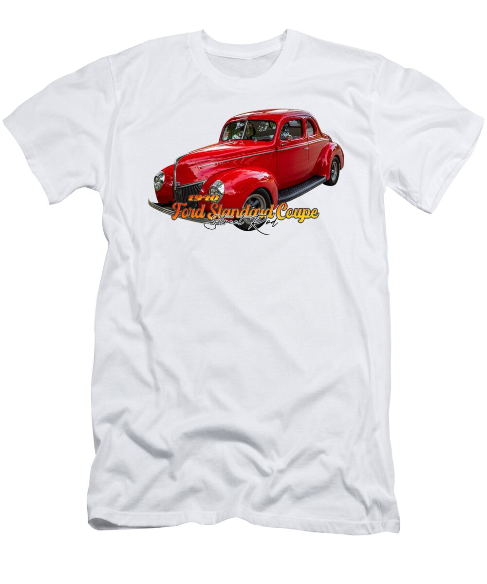 1 1940 Ford Standard Coupe Street Rod Gestalt Imagery T-Shirt
