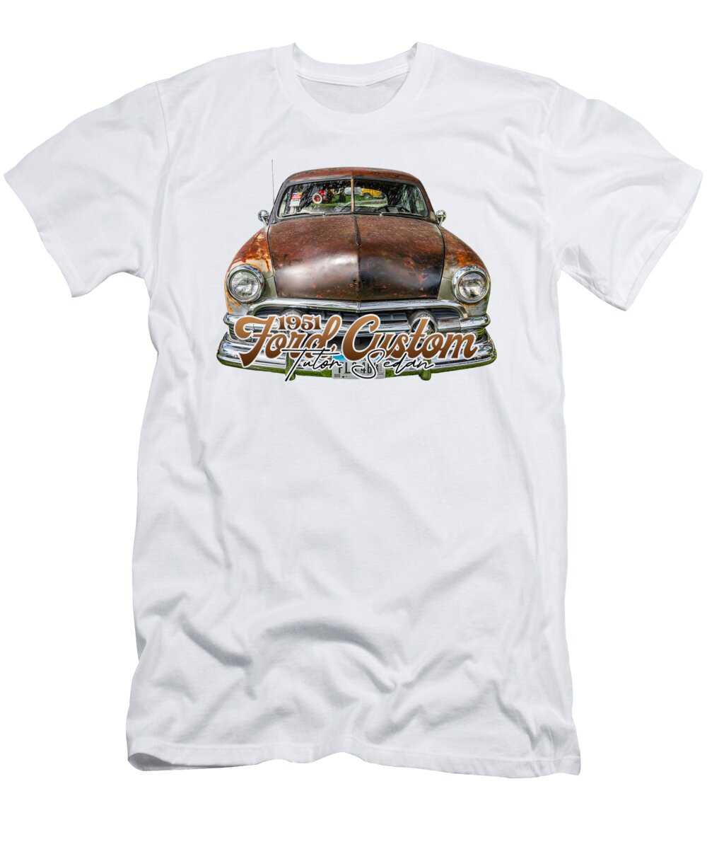 1 1951 Ford Custom Tudor Sedan Gestalt Imagery T-Shirt