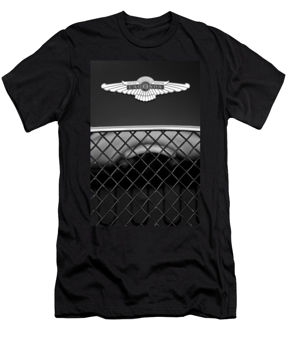 1 1959 Aston Martin Jaguar C Type Roadster Hood Emblem Jill Reger T-Shirt