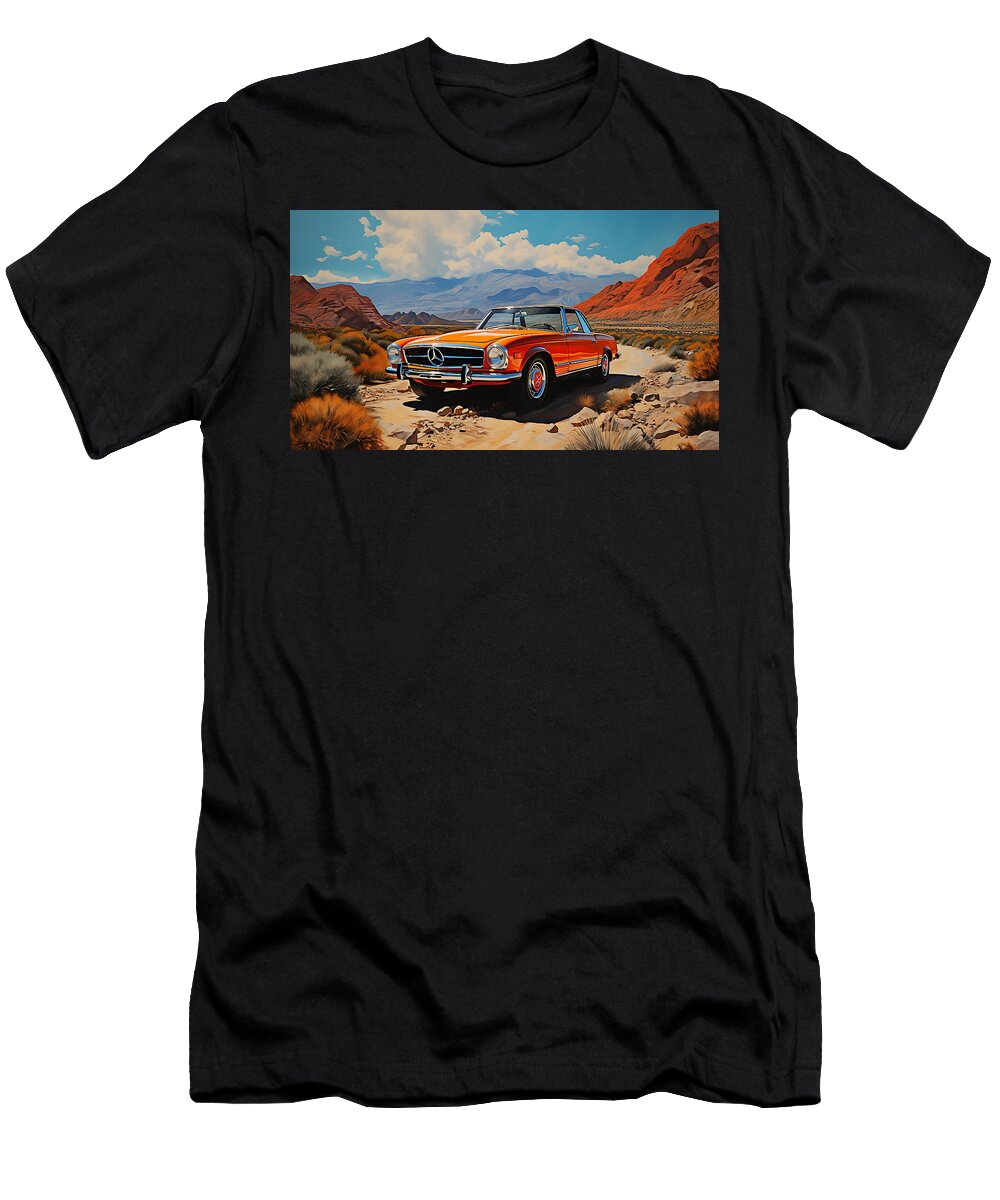 1 1974 Mercedes Benz 450sl 45l V8 Roadster Stun By Asar Studios Celestial Images T-Shirt