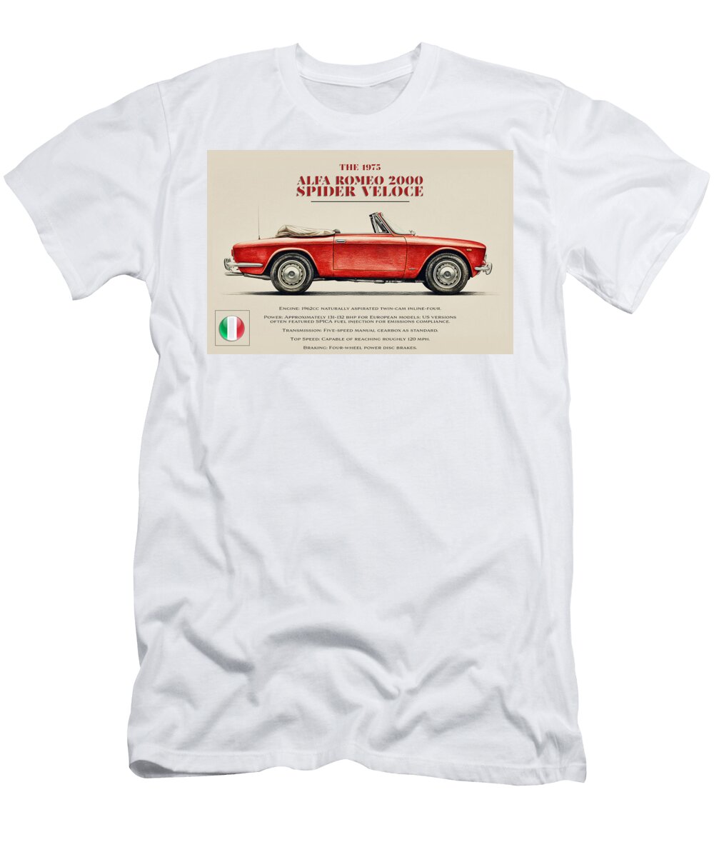 1 1975 Alfa Romeo Spider Veloce Kevin Walker and Pixel Reverie T-Shirt