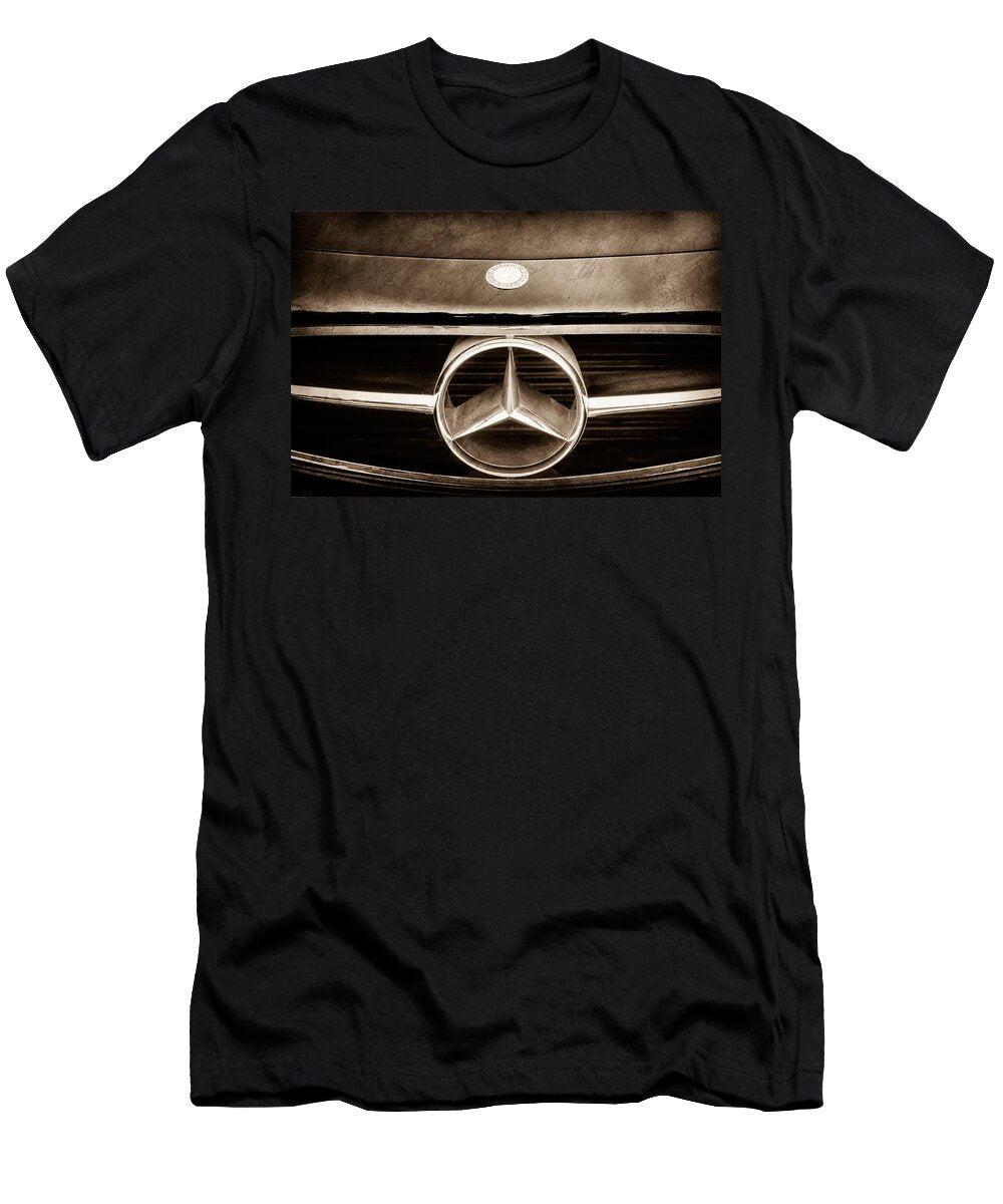1 300 Mercedes Benz Sl Roadster Hood Emblem Jill Reger T-Shirt