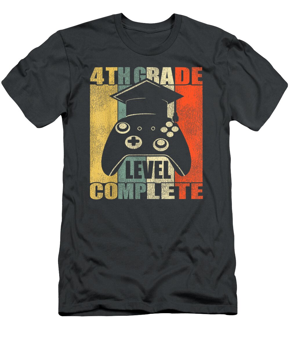 1 4th Grade Level Complete Gamer Class of 2021 Graduation Andrea Yvonne T-Shirt