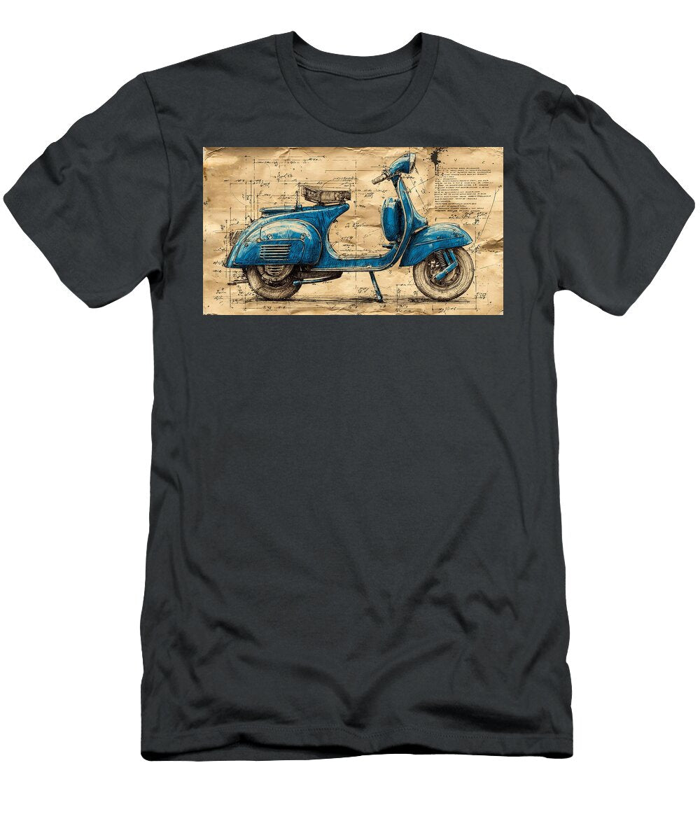 1 a Classic Vintage Vespa Scooter Francis Middleton T-Shirt