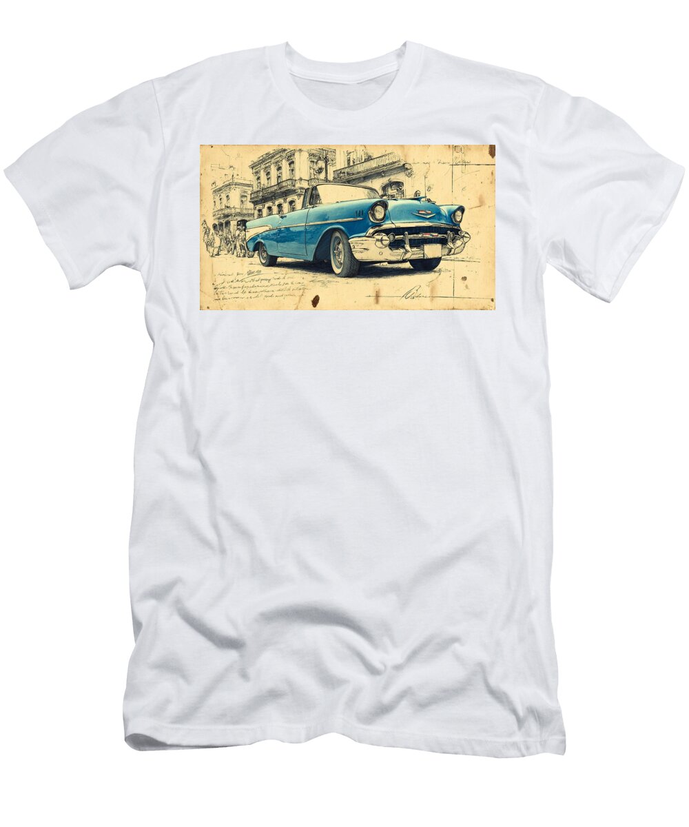 1 a Lowrider Car Hopping on a City Street Francis Middleton T-Shirt