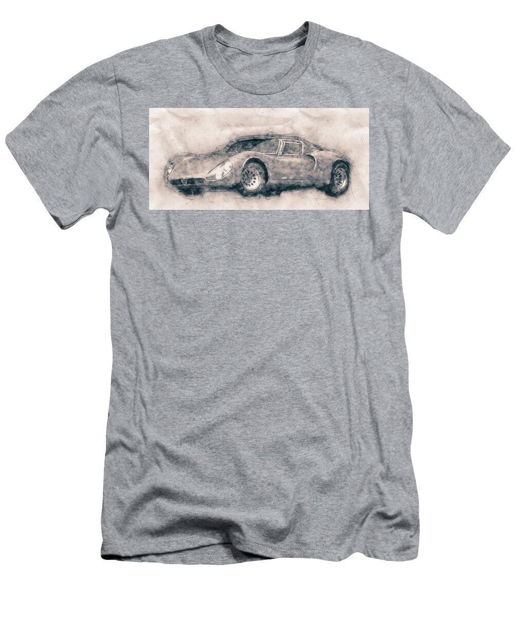 1 Alfa Romeo 33 Stradale 1967 Automotive Art Car Posters Studio Grafiikka T-Shirt