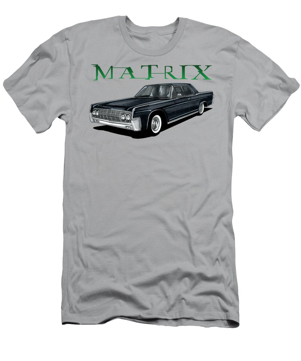 1 American Luxurius Lincoln Continental Sedan 1964 From Movie Matrix with Keanu Reeves Vladyslav Shapovalenko T-Shirt