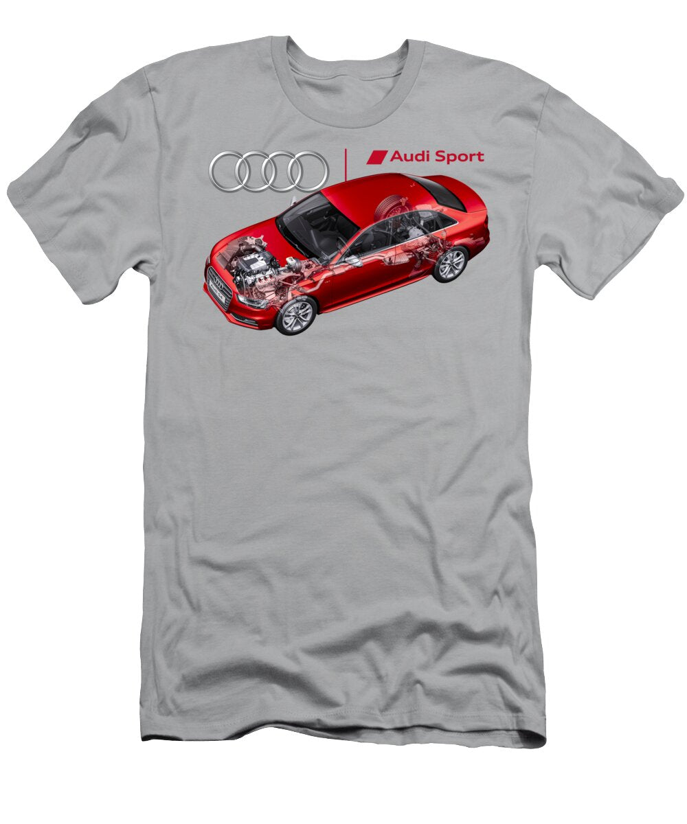 1 Audi S4 Sedan Cutaway Automotive Art Vladislav Shapovalenko T-Shirt