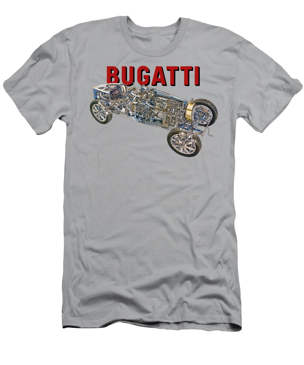 1 Bugatti Type 35b Grand Prix World Championship Cutaway Automotive Art Vladyslav Shapovalenko T-Shirt