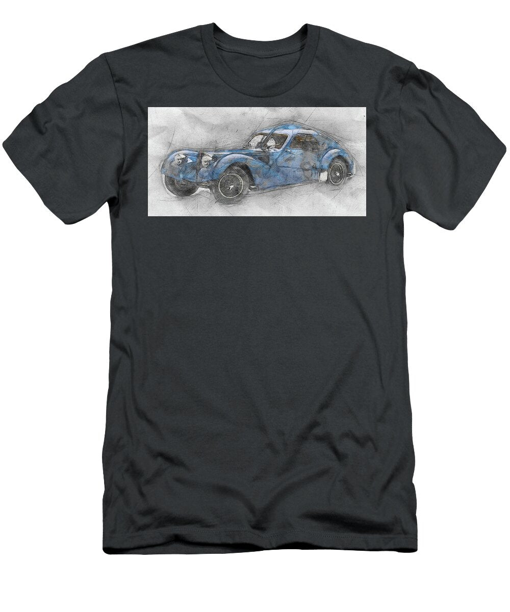 1 Bugatti Type 57 Atlantic 1 1934 Automotive Art Car Posters Studio Grafiikka T-Shirt