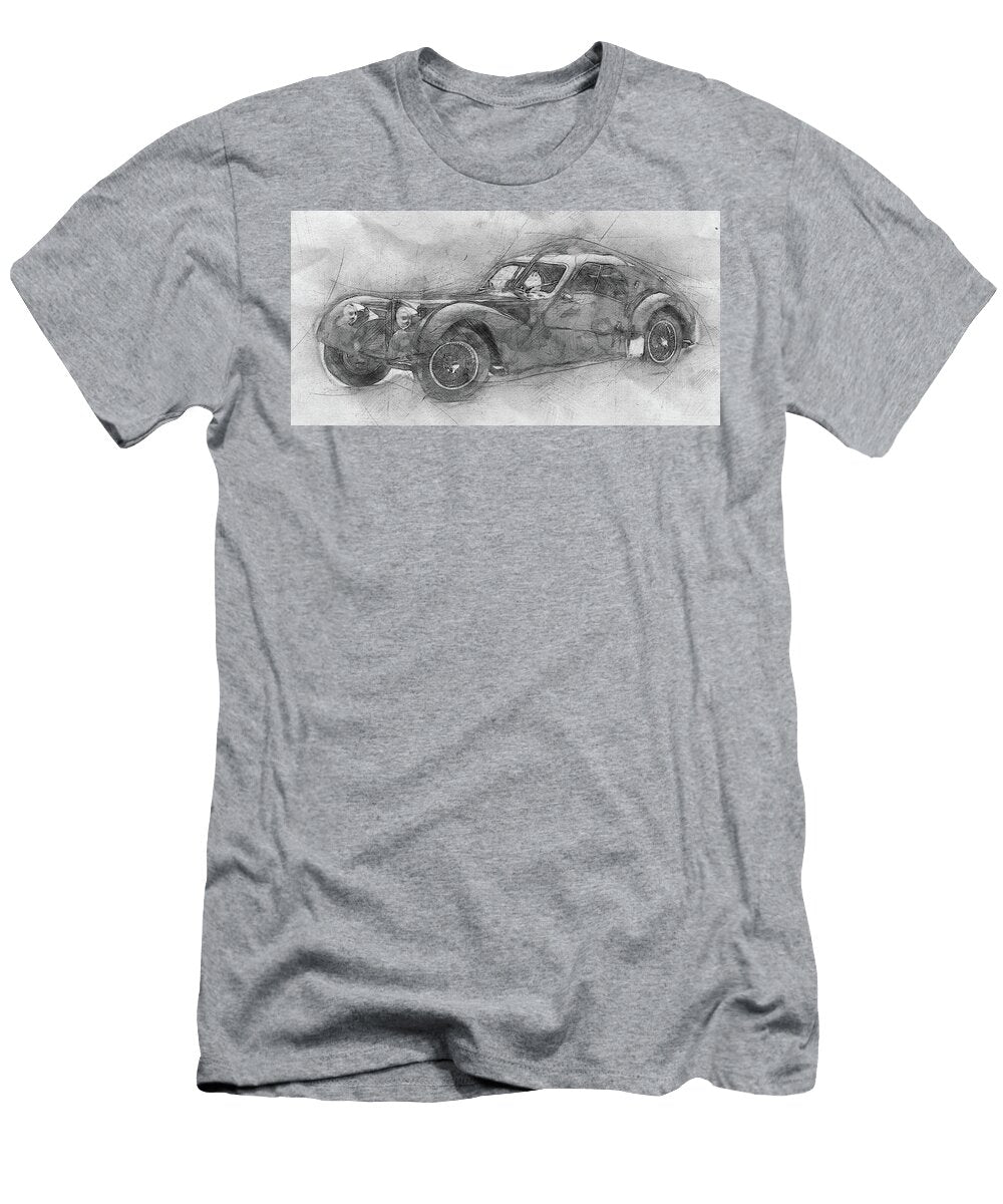 1 Bugatti Type 57 Atlantic 1934 Automotive Art Car Posters Studio Grafiikka T-Shirt