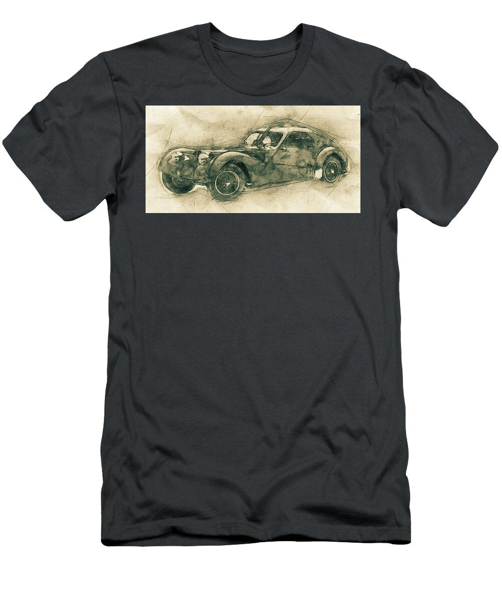 1 Bugatti Type 57 Atlantic 3 1934 Automotive Art Car Posters Studio Grafiikka T-Shirt