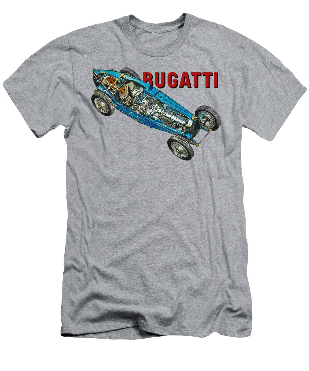 1 Bugatti Type 59 Grand Prix 1933 Cutaway Automotive Art Vladyslav Shapovalenko T-Shirt