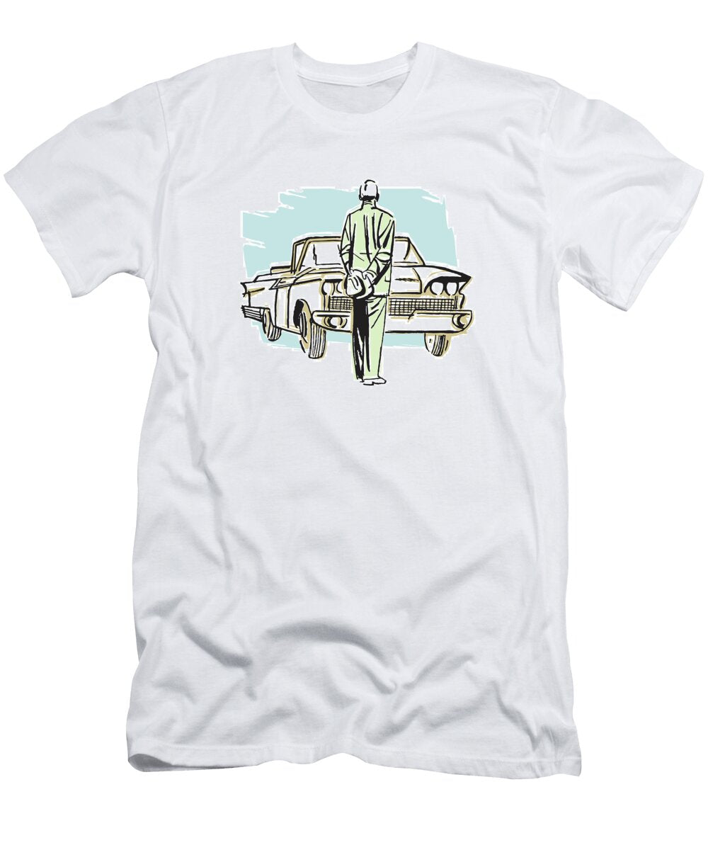 1 Businessman Facing a Car Csa Images T-Shirt