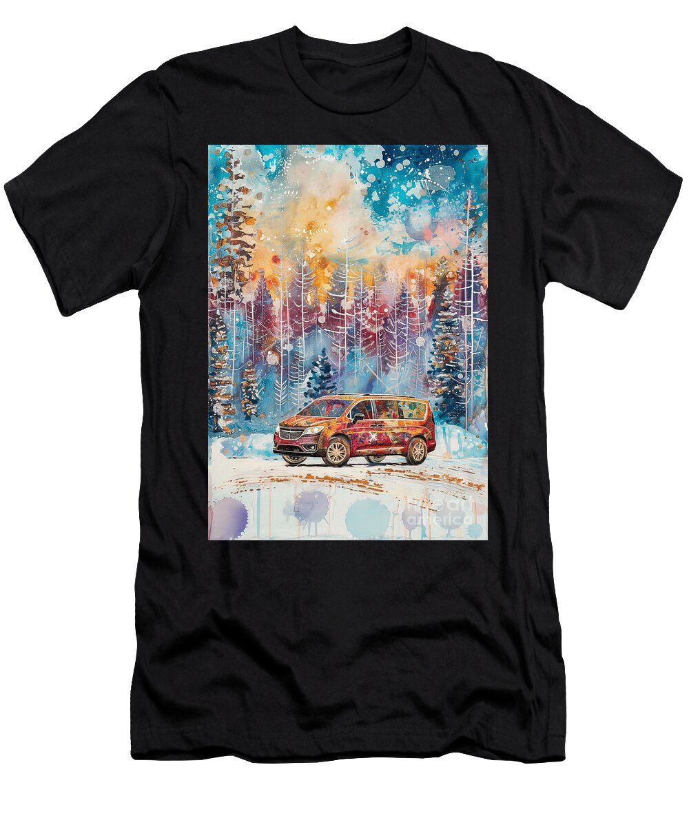1 Car for Man Chrysler Pacifica in a Winter Wonderland Theme Gift for Husband Destiney Sullivan T-Shirt