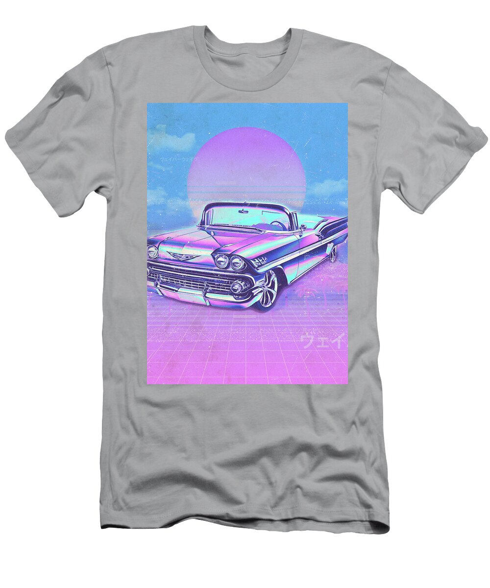1 Chevrolet Impala Chevrolet 1958 Chevrolet Impala Convertible Lowrider Muscle Edgar Dorice T-Shirt