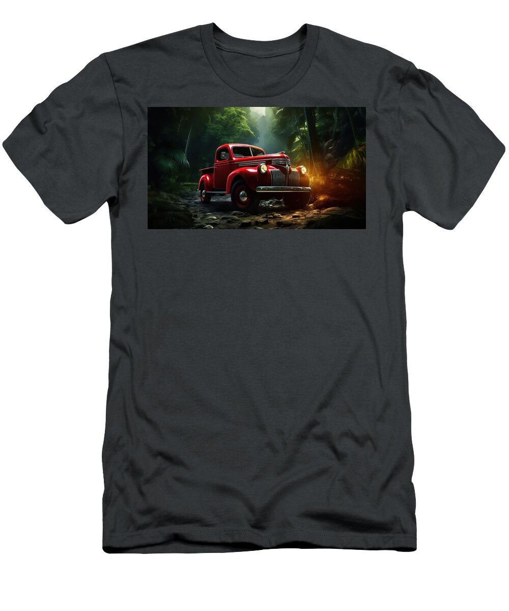 1 Classic Red Truck in Jungle Evie Carrier T-Shirt