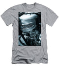 1 Close Up of Triumph Twin Classic Motorcycle Engine and Tank Peter Noyce T-Shirt