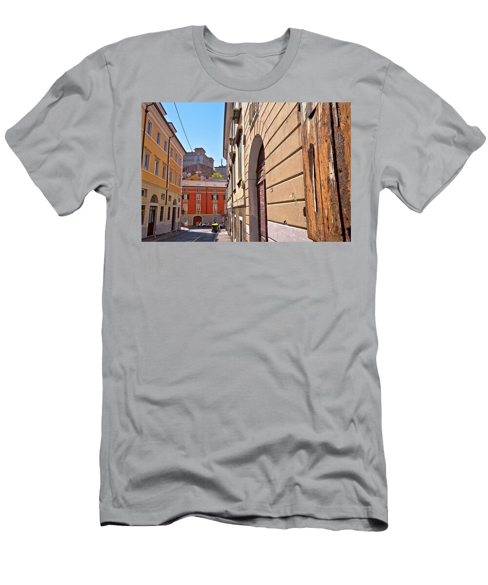 1 Colorful Italian Narow Street in Trieste View Brch Photography T-Shirt