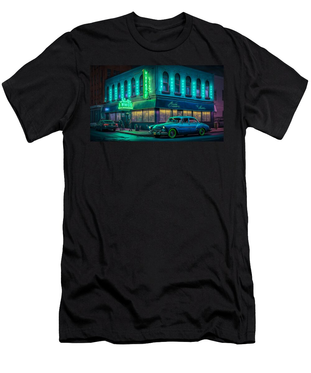 1 Downtown Night Club Exterior John Lutheran T-Shirt