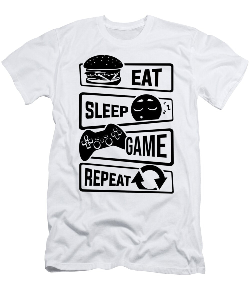 1 Eat Sleep Game Repeat Video Game Console Gaming Mister T-Shirt