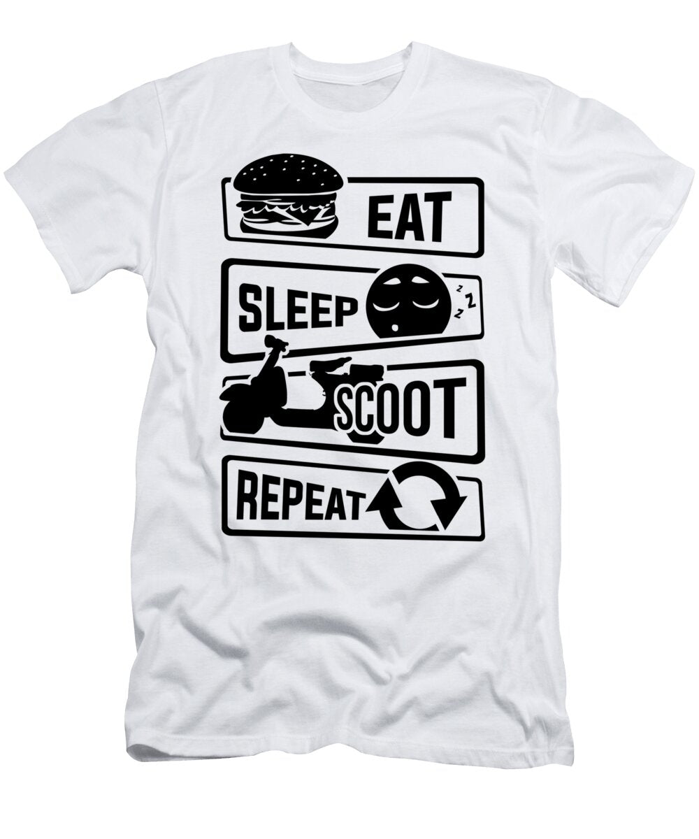 1 Eat Sleep Scoot Repeat Scooter Cruise Italy Mister T-Shirt