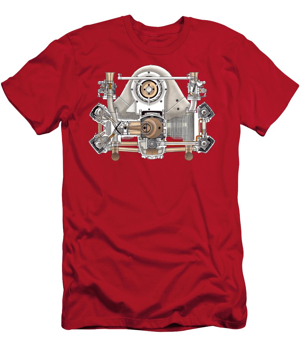 1 Exclusive Art Germany Engine Ernst Furmann 20l Type 587 2 Porsche 356b Carrera 2 Gt Coupe Vladyslav Shapovalenko T-Shirt