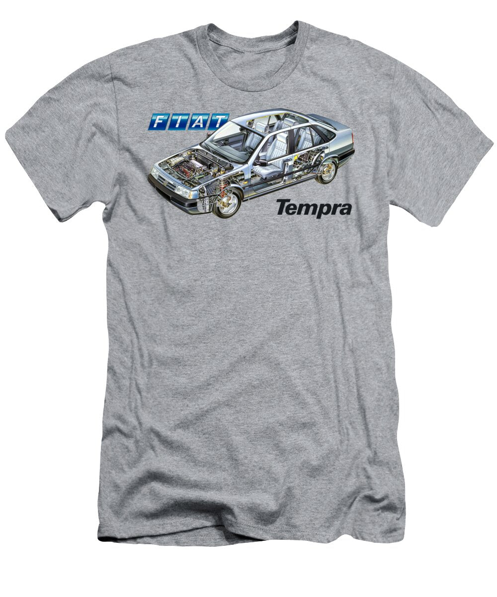 1 Exclusive Cutaway Art Famous Italian 4 Door Busines Car Fiat Tempra Sedan Vladyslav Shapovalenko T-Shirt