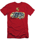 1 Exclusive Cutaway Art Germany Legendary Sport Car Porsche 911 Gt3 Coupe Type 996 Turbo Flat 6 Engine Vlad Automotive T-Shirt