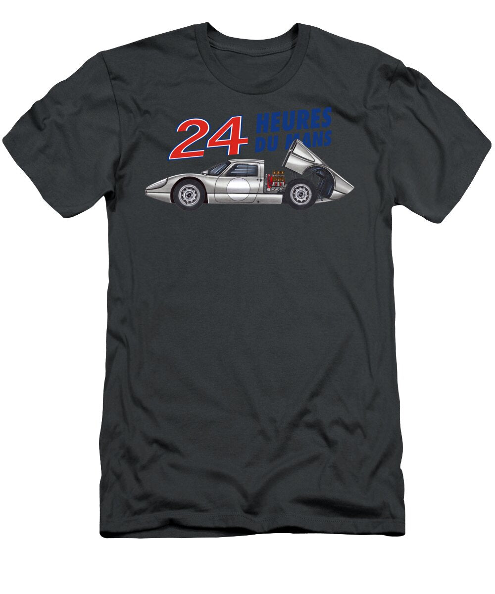 1 Exclusive Legendary Retro Racing Car Silver Porsche 904 6 Gts Coupe 24 Hours of Le Mans Vladyslav Shapovalenko T-Shirt