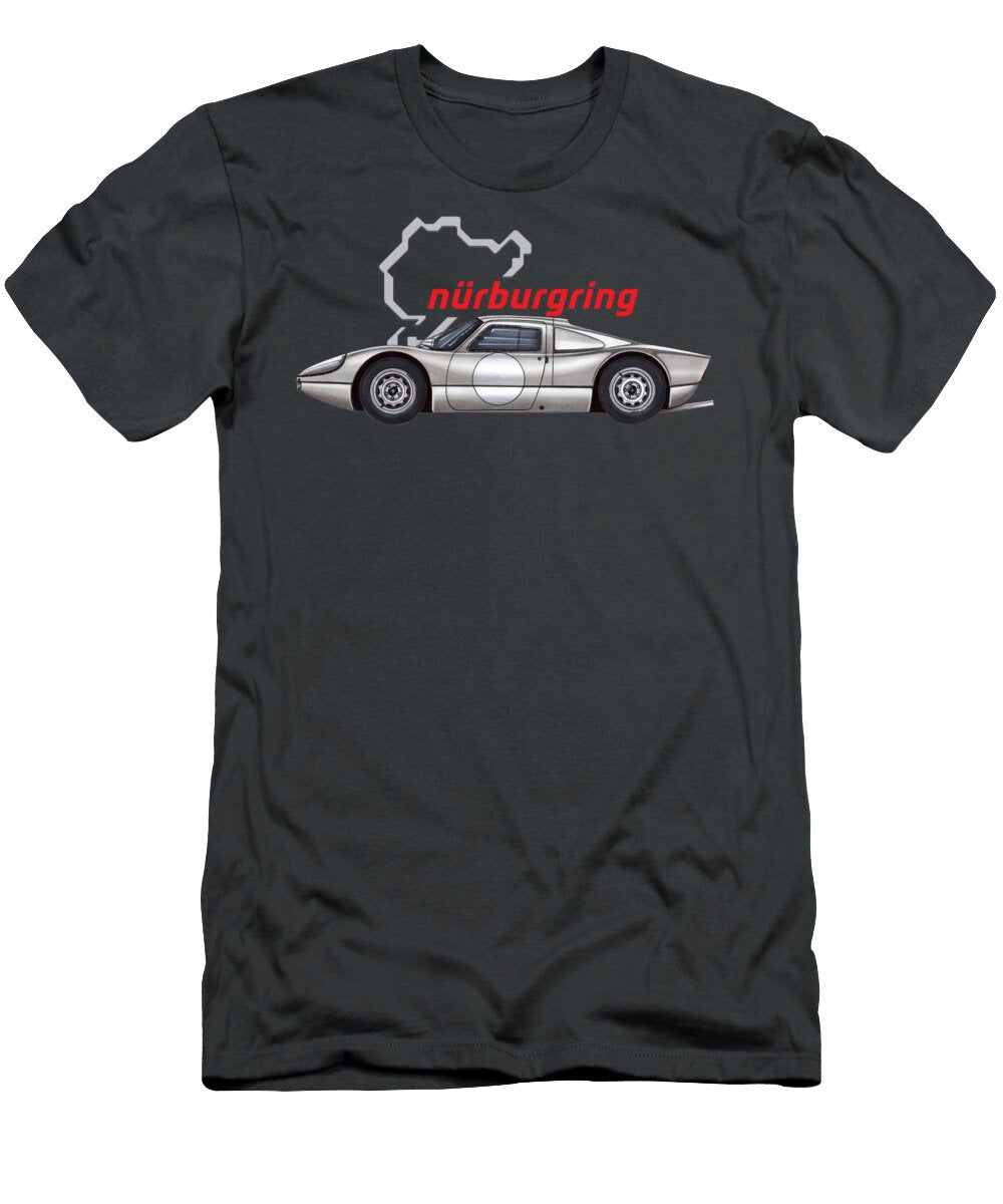 1 Exclusive Legendary Retro Racing Car Silver Porsche 904 6 Gts Coupe Nurburgring Vladyslav Shapovalenko T-Shirt