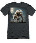 1 Ferocious Werewolf Charging Through Dark Forest Fantasy Scene Talha Khan T-Shirt