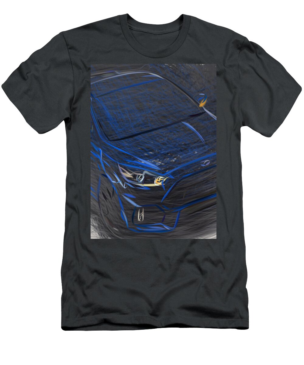 1 Ford Focus Rs Hatchback Sedan Drawing Carstoon Concept T-Shirt