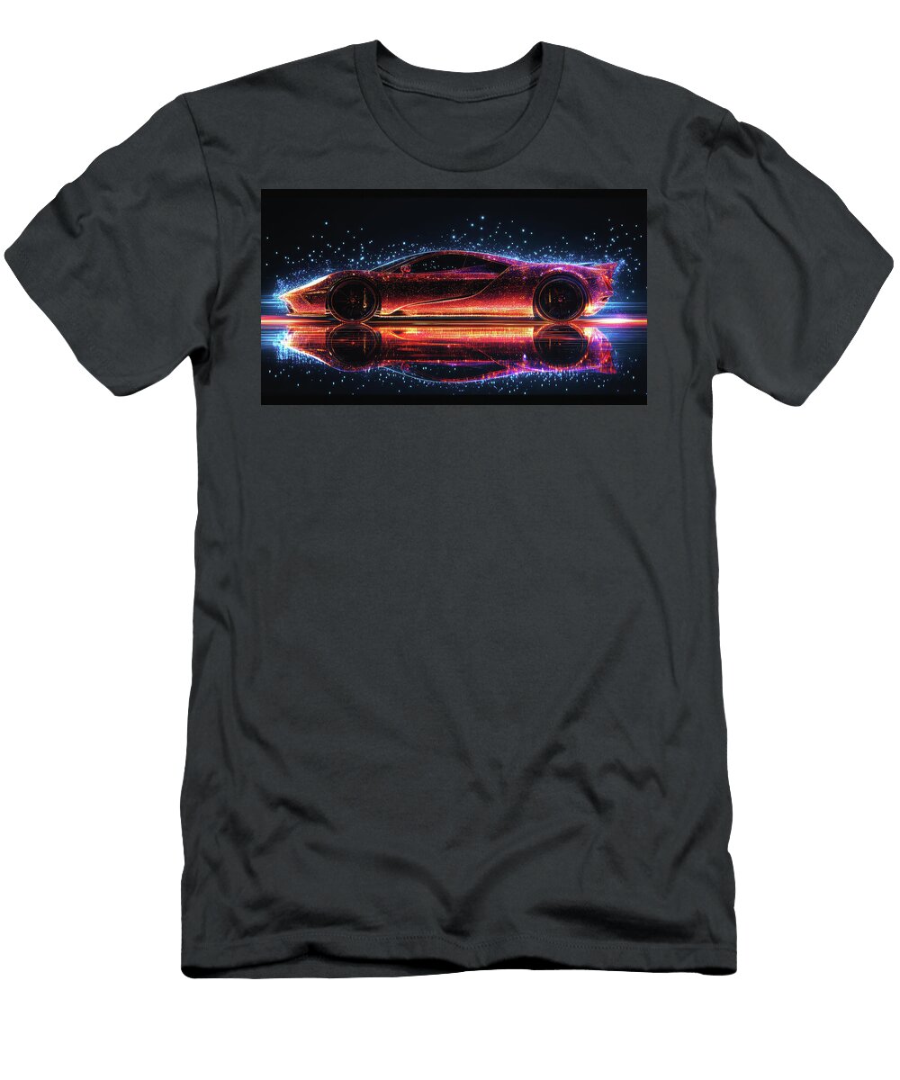 1 Futuristic Neon Sports Car Evie Carrier T-Shirt