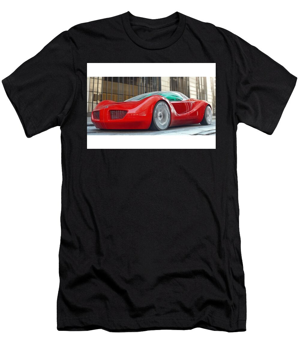 1 Futuristic Red Concept Car Evie Carrier T-Shirt