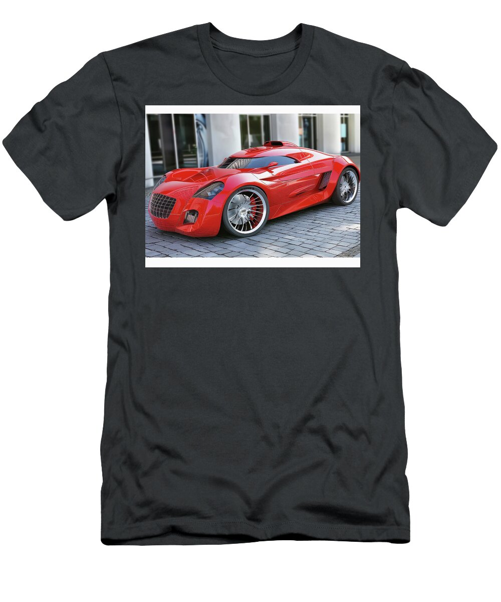 1 Futuristic Red Sports Car Evie Carrier T-Shirt