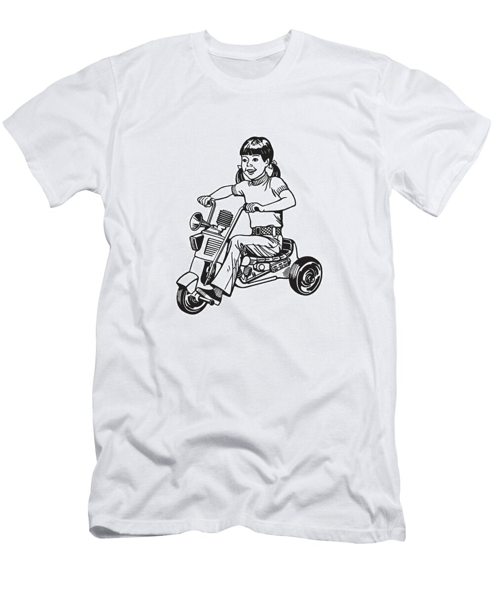 1 Girl Riding Toy Motorbike Csa Images T-Shirt