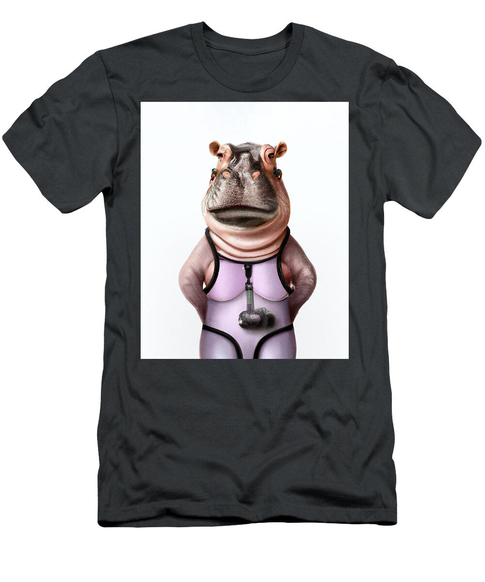 1 Hippopotamus Ready for Scuba Diving Stellart Studio T-Shirt