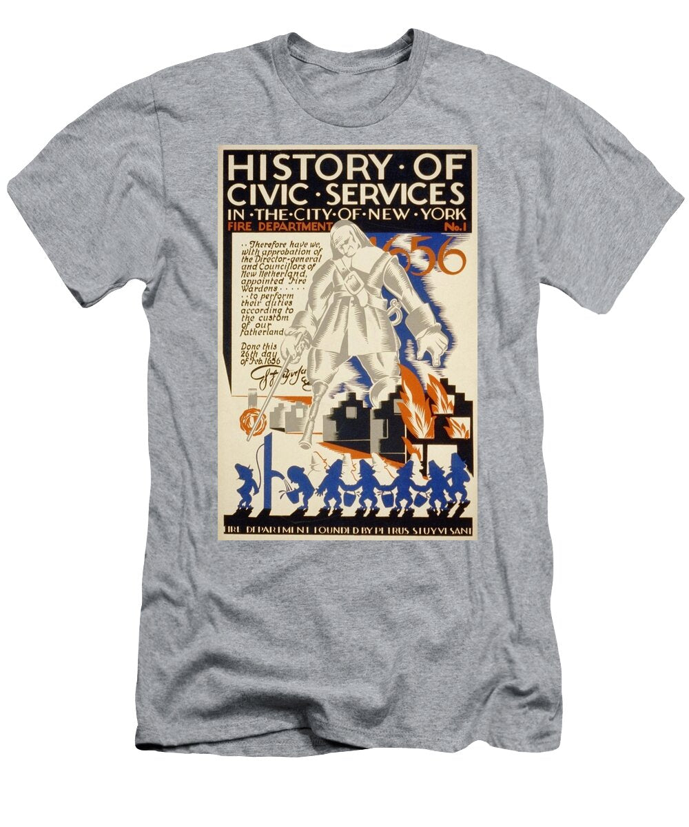 1 History of Civic Services in the City of New York Fire Department No Vera Bock American T-Shirt