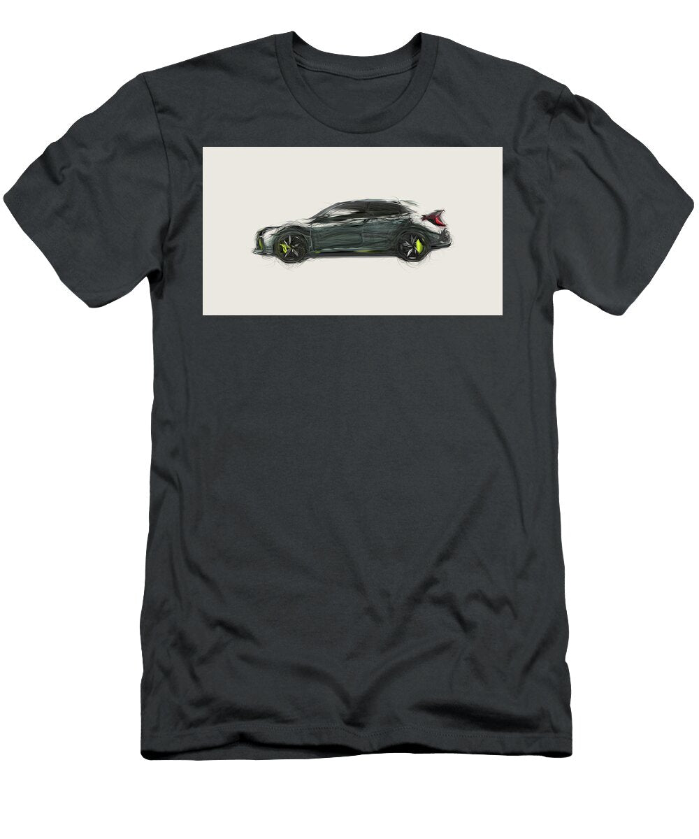 1 Honda Civic Hatchback Prototype Car Drawing Carstoon Concept T-Shirt