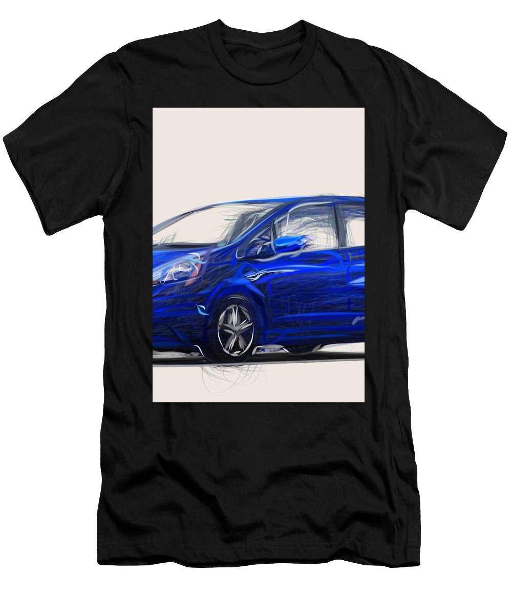 1 Honda Fit Ev Hatchback Drawing Carstoon Concept T-Shirt