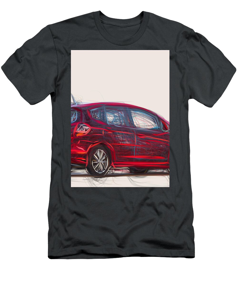 1 Honda Fit Hatchback Drawing Carstoon Concept T-Shirt