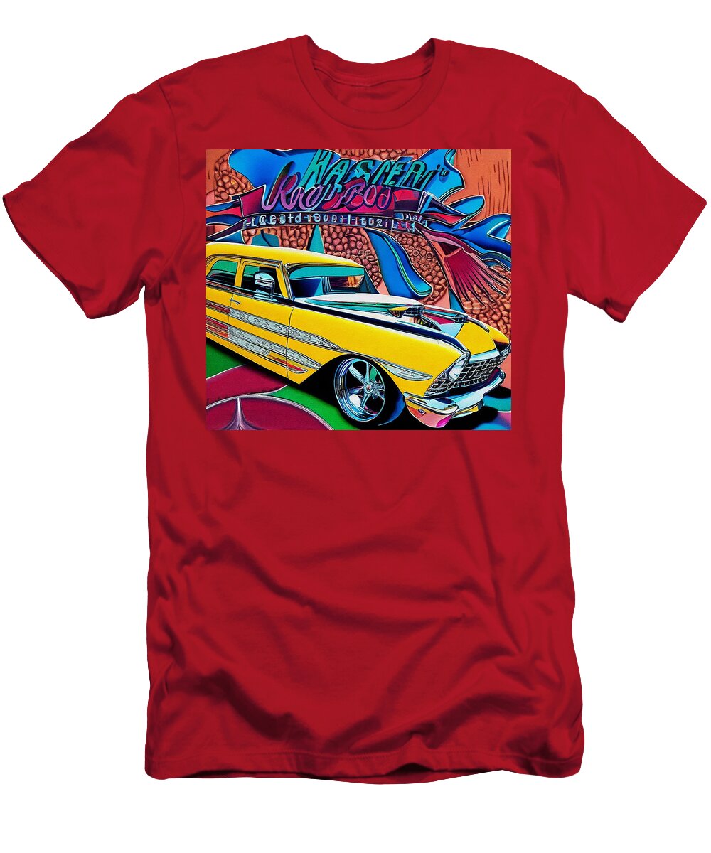 1 Kaiser Lowrider Classic Custom Hot Rod Pop Art Midcentury Modern Edgar Dorice T-Shirt