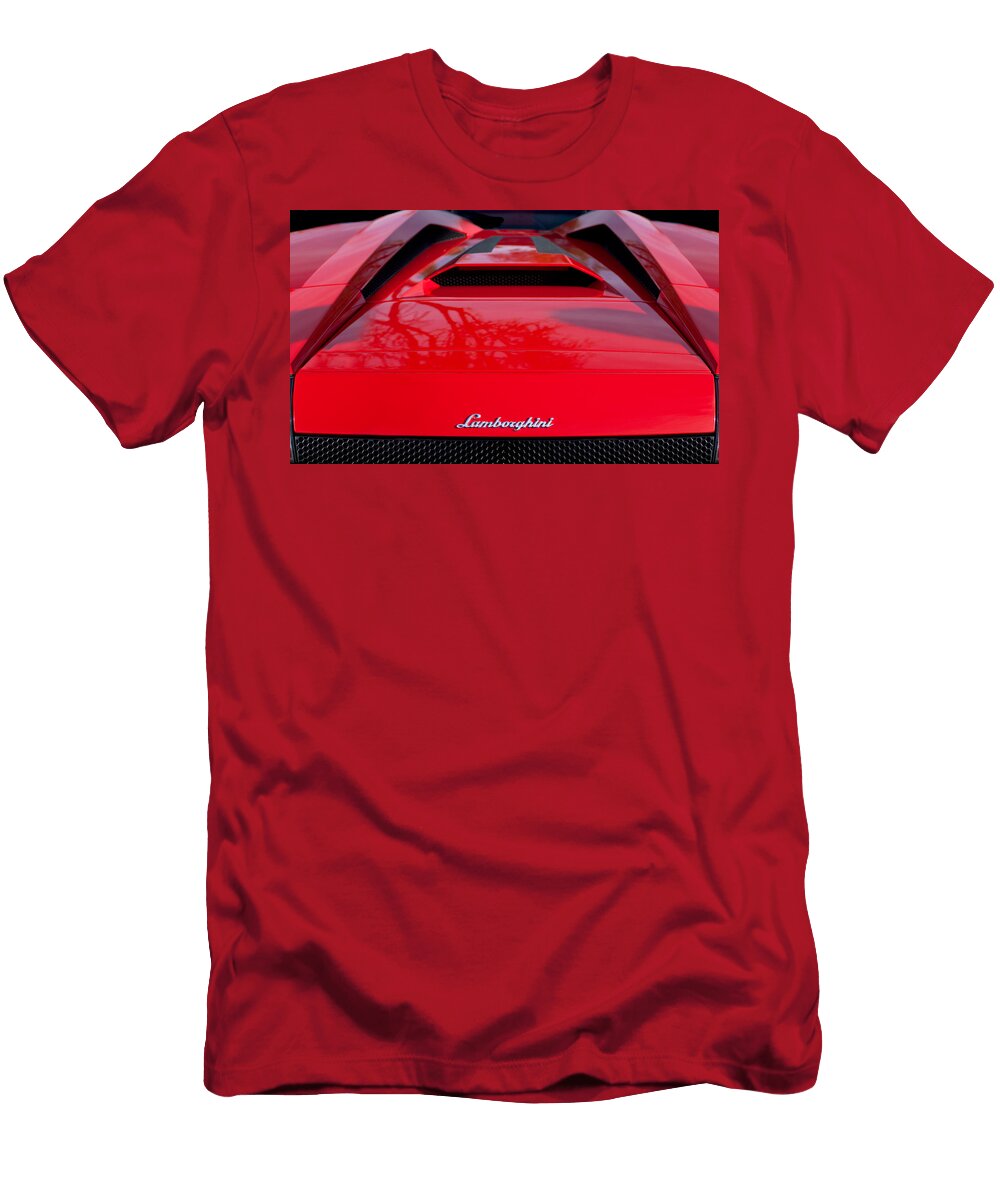 1 Lamborghini Murcielago Roadster Rear Emblem Jill Reger T-Shirt
